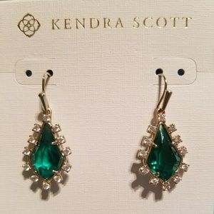 Kendra Scott green juniper earrings